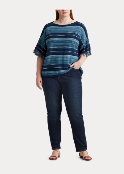 Women's Ralph Lauren Striped Cotton Tops | 537829FGD